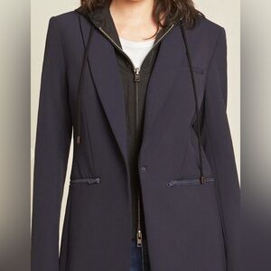 Veronica Beard Black Blazer with Two Removable Dickeys – Denim & Hoodie